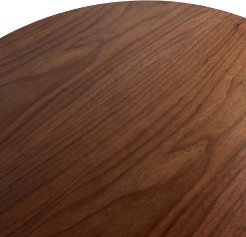 2 Tier Round Coffee Table Wood Nesting Side Table
