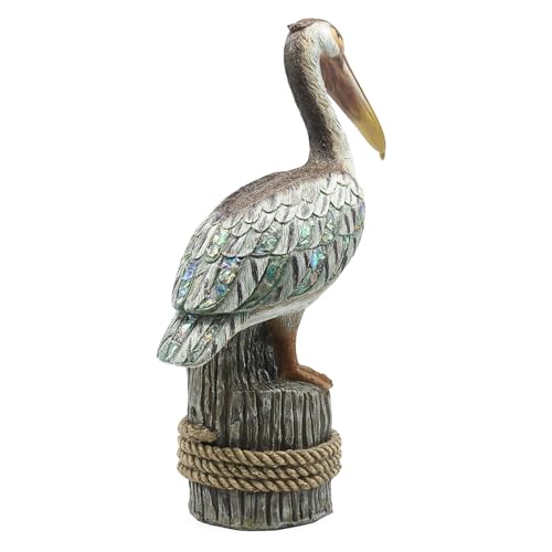 Standing Pelican Statue and Sculpture Coastal Decor