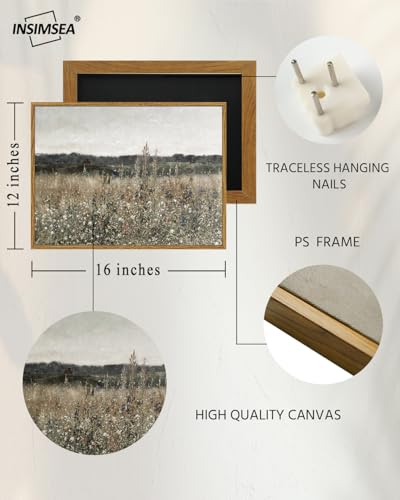 Framed Canvas Wall Art Vintage Decor