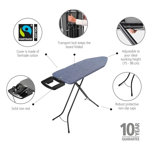 XL Comfort Ironing Board with Solid Steam Iron Rest