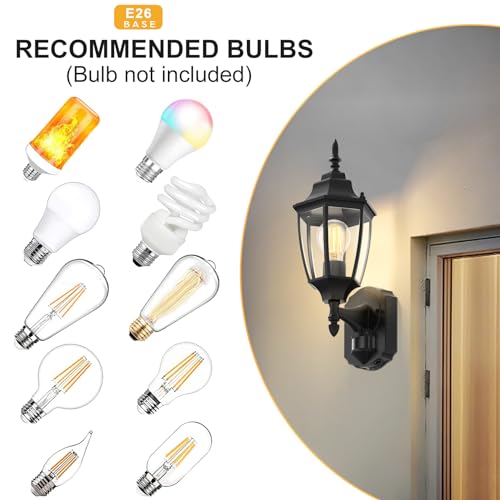 Motion Sensor Outdoor Wall Lights Fixtures (2 Count)