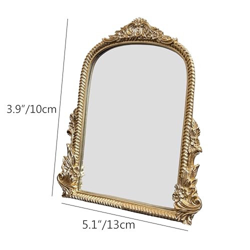 Vintage Carved Resin Desk Mirror