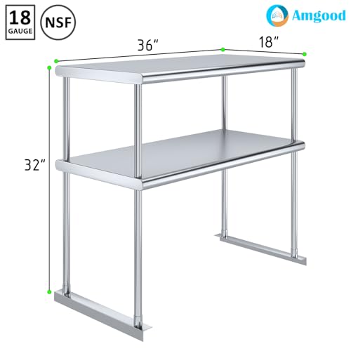 36 Inch Double Tier Overshelf