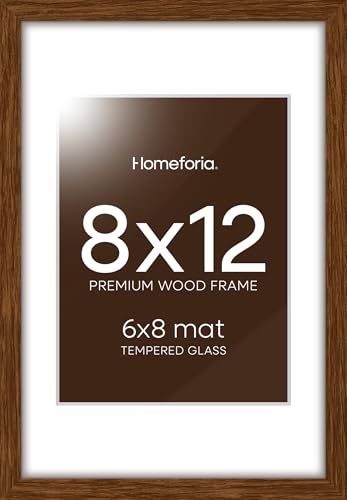 12x8 Picture Frame Brown