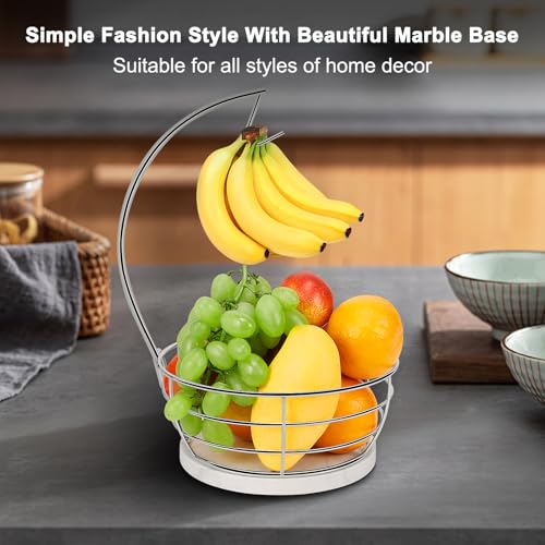 Countertop Fruit Basket Bowl with Banana Hanger
