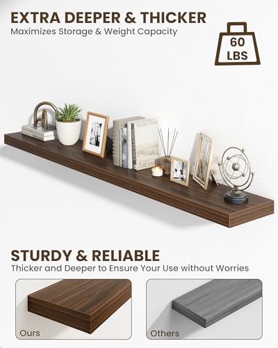 72" Floating Shelves for Wall (2 Count)