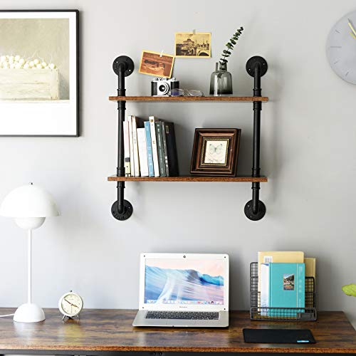 2 Tiers Industrial Pipe Shelves