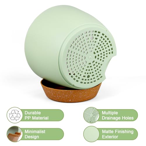 10/9/8 inch Self Watering Pots for Indoor Outdoor Plants, Set of 3 (3 Count)