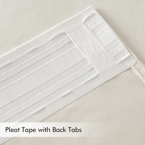 Ivory White Velvet Pinch Pleat Blackout Curtains W52 X L90 Inches (2 Count)