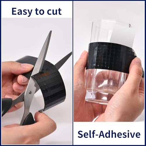 Self Adhesive Glass Mirror Mosaic Disco Tiles (6 Count)