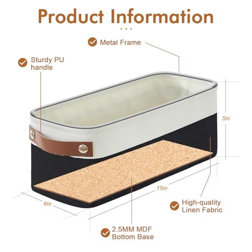 Small Fabric Storage Baskets (4 Count)