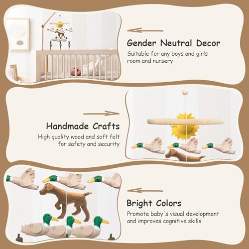 Baby Mobile for Crib Mallard Duck Baby Crib Mobile for Boys Girls