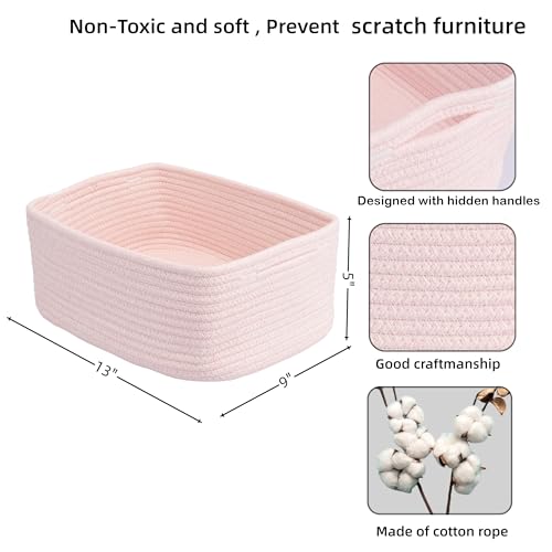 Small Woven Storage Baskets for Shelves (3 Count)