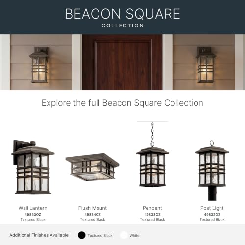 Beacon Square 17.5" 1 Light Outdoor Wall Light with Clear Hammered Glass in Olde Bronze®