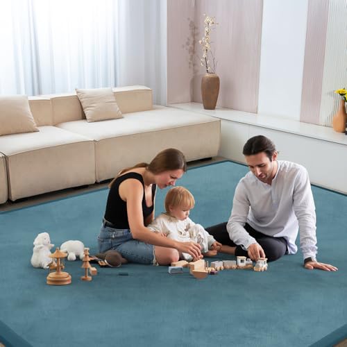 Baby Play Mat for Floor Nursery Rug Muscle Mat Area Rug Playroom Rug 59"x71" Playpen Mat Elastic Foam 1.3" Thick Crawling Mat for Babies