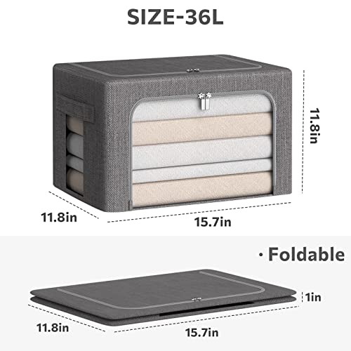 Clothes Storage Bins Box (2 Count)