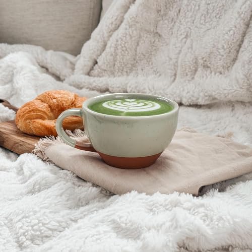 Ceramic Latte Art Mug With Saucer
