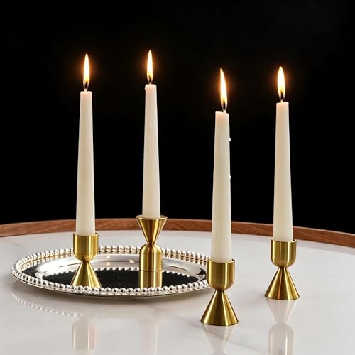 Taper Candle Holders Gold (4 Count)