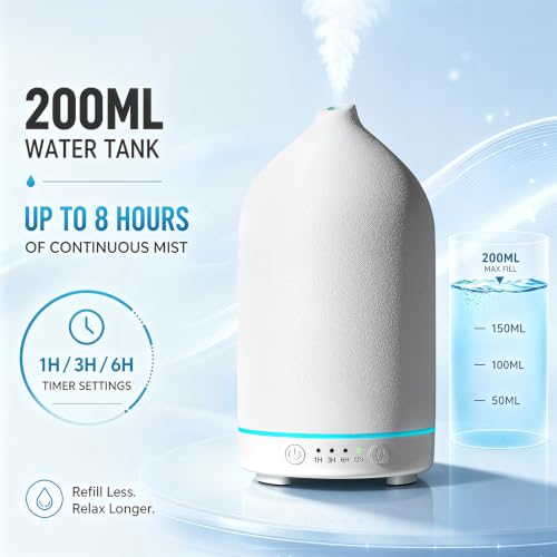 200ML Ceramic Essential Oil Diffuser for Home