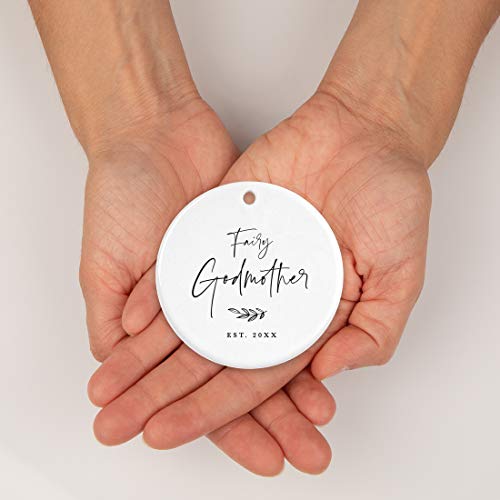 Custom Year Round Ceramic Porcelain Christmas Tree Ornament Keepsake Collectible Godmother Gift