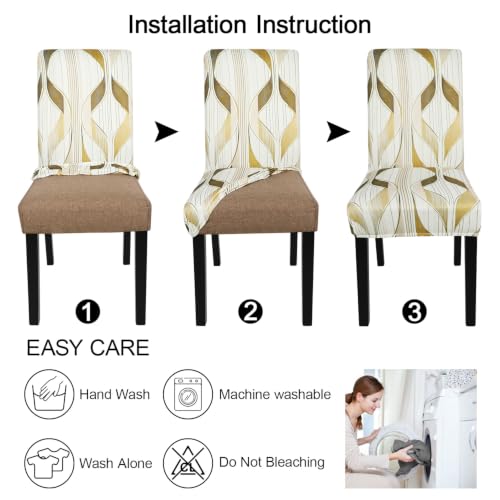 Pattern Chair Covers for Dining Room Set of 6