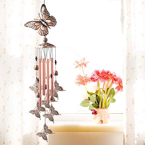 Butterfly Wind Chimes Brass