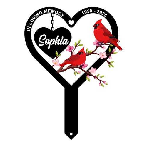 Personalized Cemetery Memorial Metal Stakes