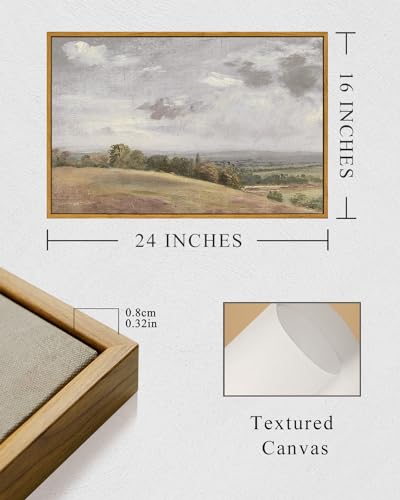 Framed Canvas Wall Art Vintage Decor