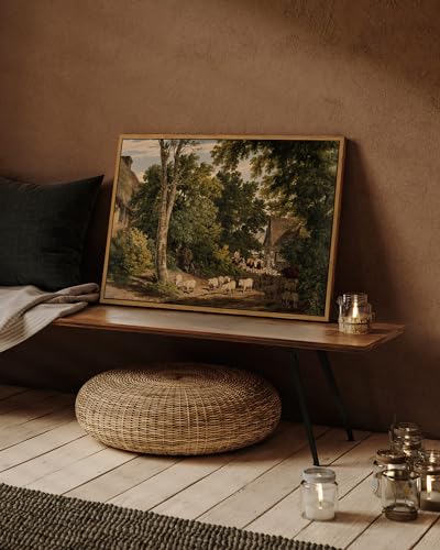 Framed Canvas Wall Art Vintage Decor