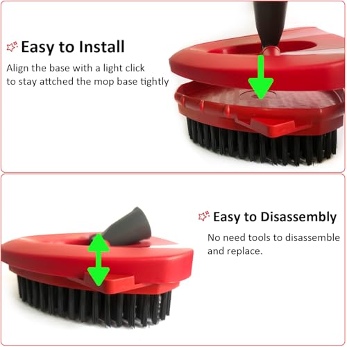 Spin Mop Scrub Brush Head Compatible with OCedar EasyWring 1 Tank System (2 Count)