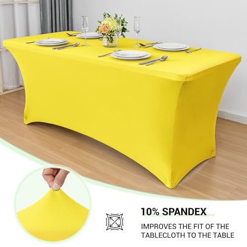 6ft Stretch Spandex Table Cover for Folding Tables (2 Count)