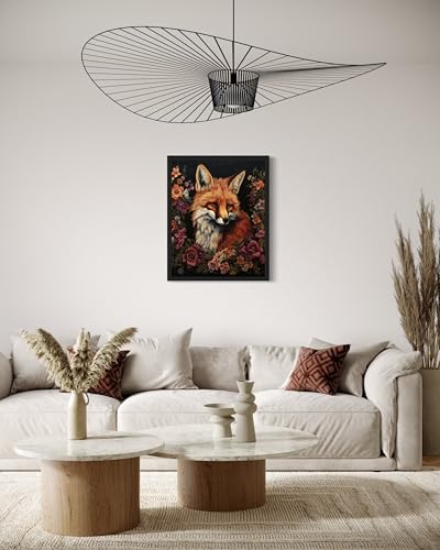 Fox and Flower Poster Art Print