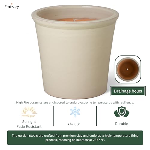 Emissary Round Stoneware Planter