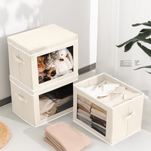 Fabric Storage Bins with Lids (4 Count)