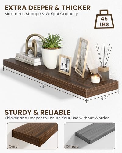 36" Floating Shelves for Wall (2 Count)