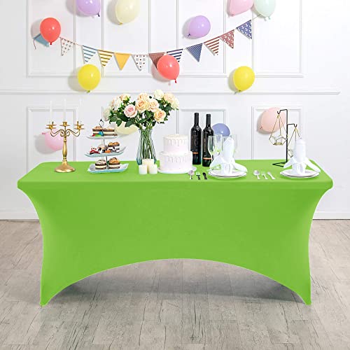 Spandex Table Cover for 8FT or 4ft or 6ft Table Universal Fitted Stretch Tablecloth for Party