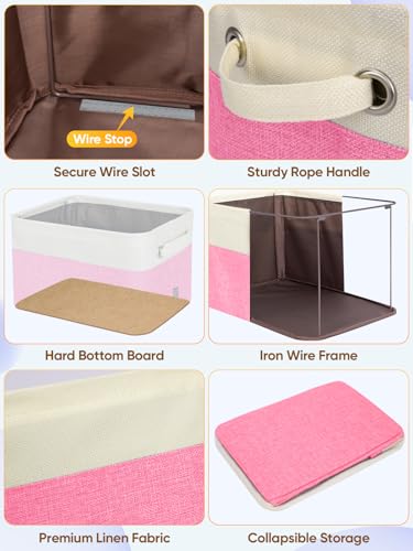3 Pack Fabric Closet Storage Bins for Shelves (3 Count)