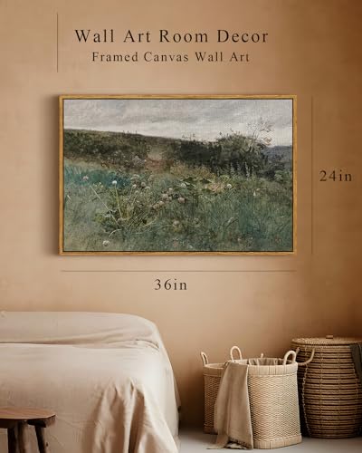 Framed Canvas Wall Art Vintage Decor