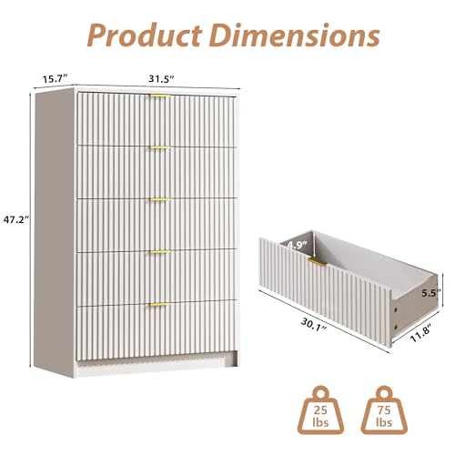 5 Drawer Dresser for Bedroom