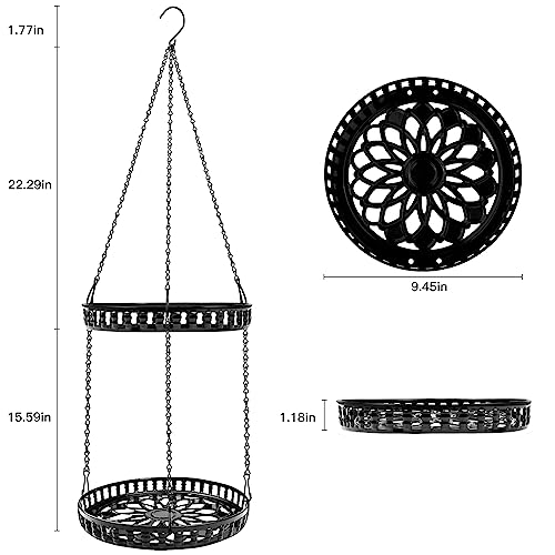 2 Tier Hanging Planters for Indoor Outdoor Plants