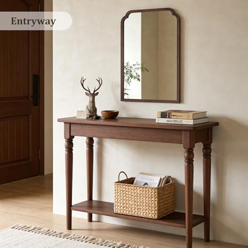 28" x 40" Wood Bathroom Mirror for Wall Mounted