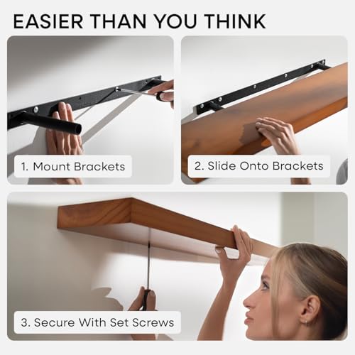 36 Inch Floating Shelves (3 Count)