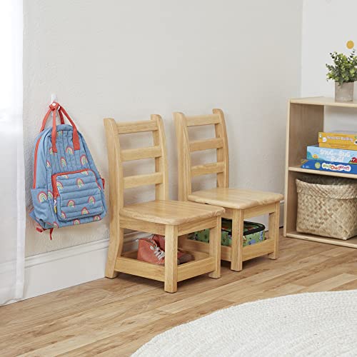 Three Rung Ladderback Chair with Storage (2 Count)