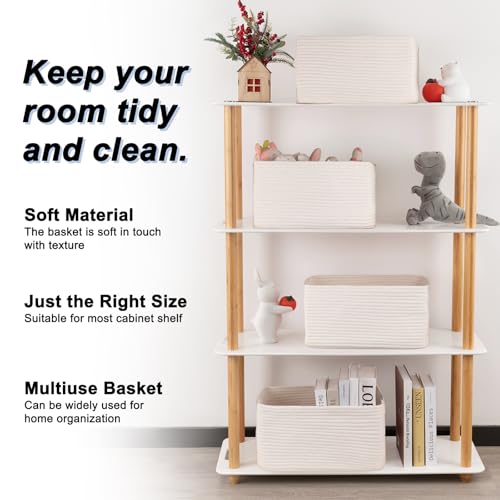 4 Pack Storage Baskets for Organizing (4 Count)