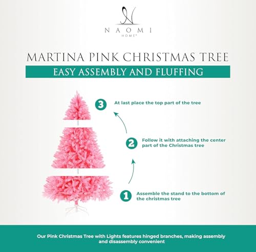6.5ft Pink Christmas Tree with Lights