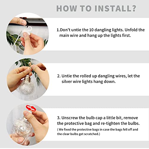 Wishing Ball Curtain String Lights 9.8x3.3 ft
