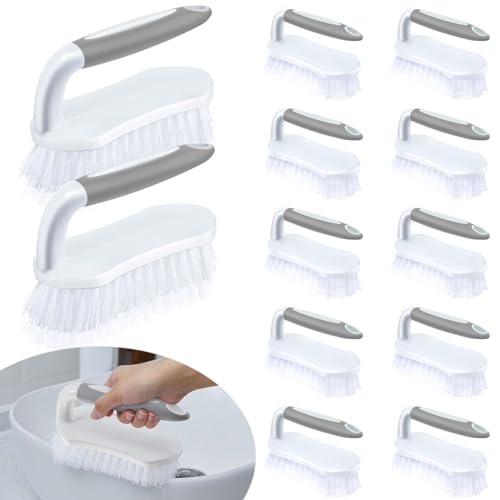12 Pcs Scrub Brush Bulk for Cleaning with Handle