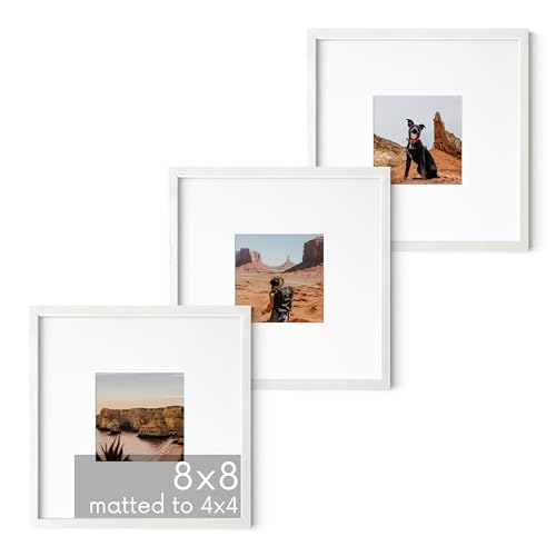 White Square Frames Set of 3 (3 Picture Frames)