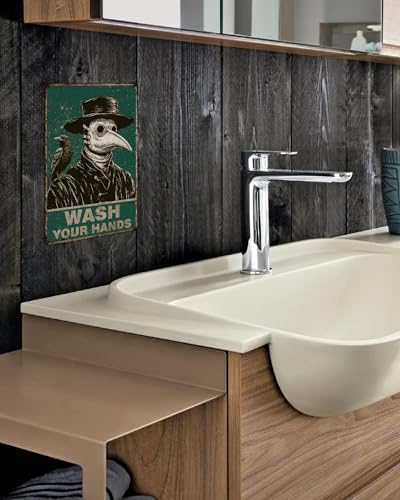 Halloween Bathroom Decor Sign 8x12"