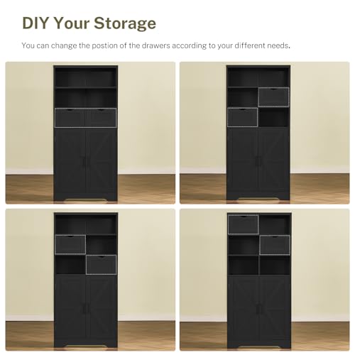 Storage Cabinet with Doors & 2 Drawers